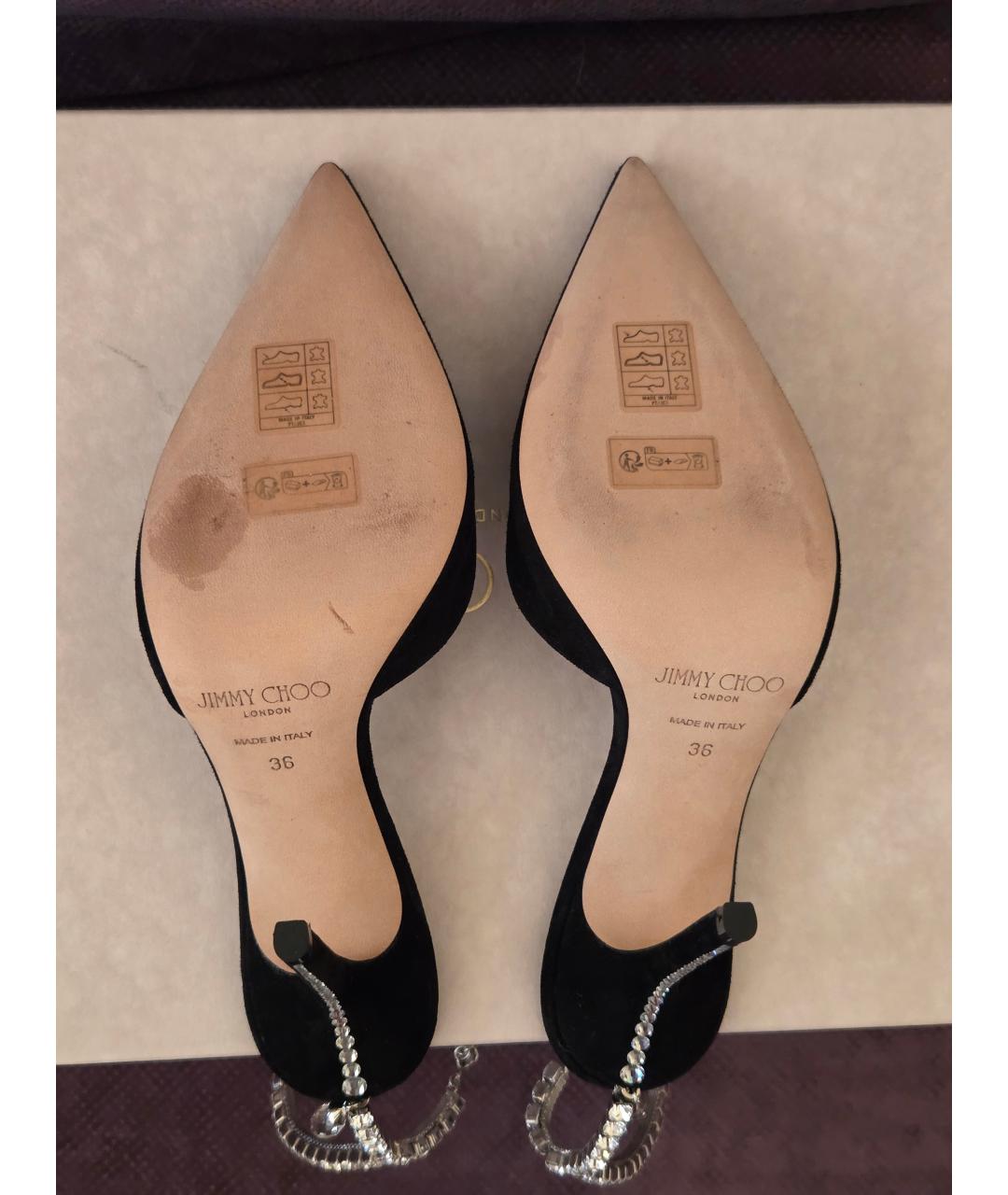 JIMMY CHOO Черные кожаные туфли, фото 5