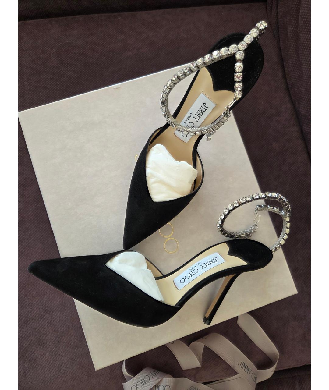 JIMMY CHOO Черные кожаные туфли, фото 6