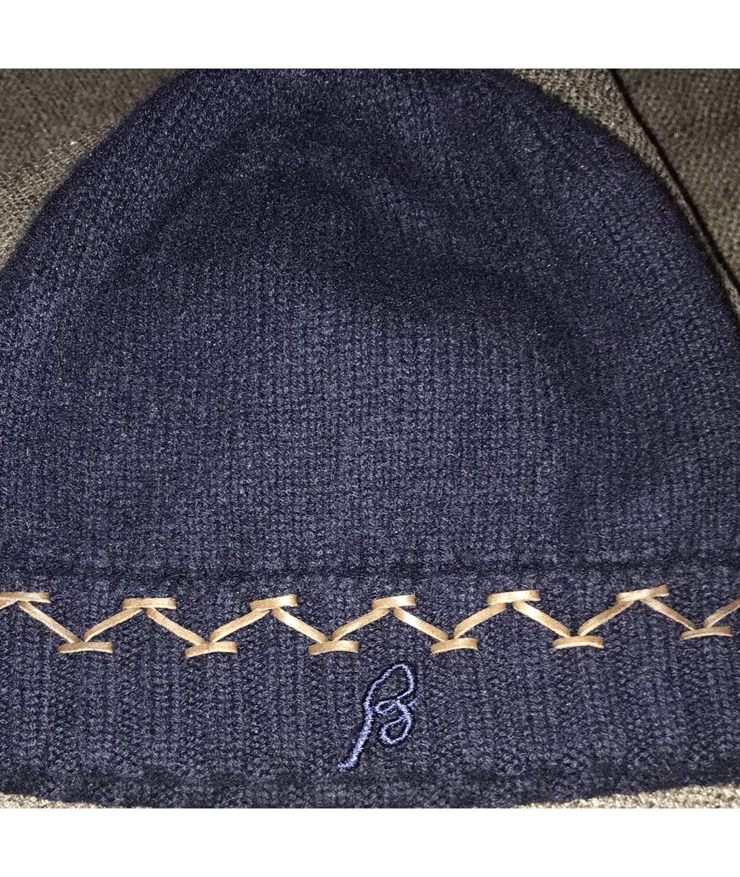 BRIONI Синяя кашемировая шапка, фото 3
