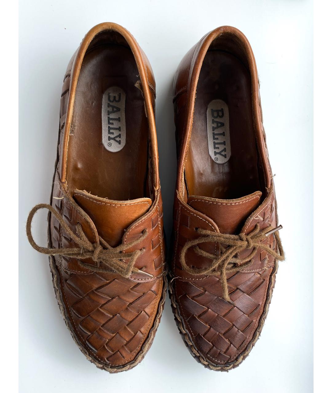 BALLY Коричневые кожаные лоферы, фото 7