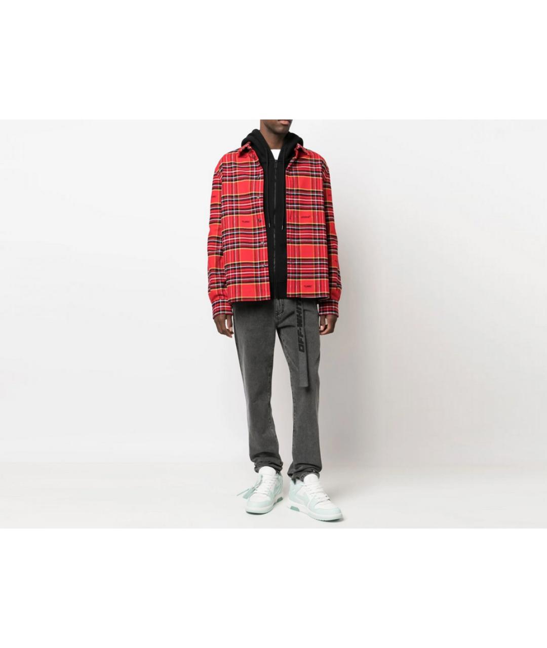 OFF-WHITE Серые хлопковые джинсы скинни, фото 4