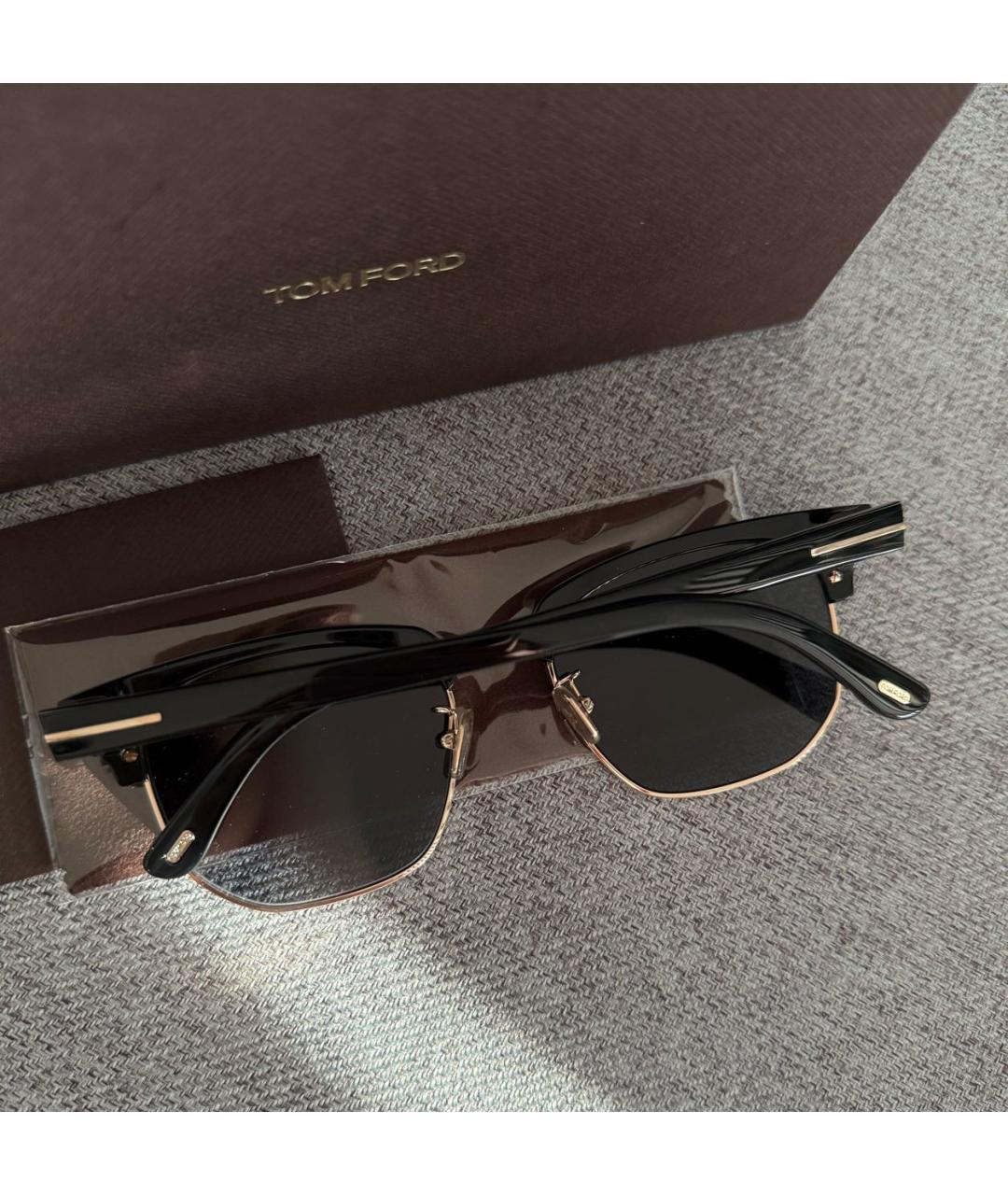 TOM FORD Черные металлические солнцезащитные очки, фото 5