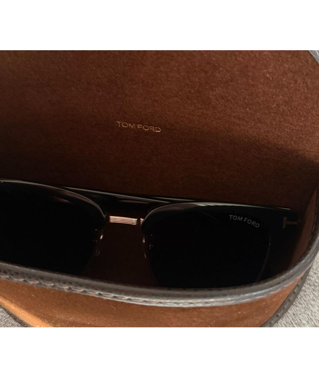 TOM FORD Черные металлические солнцезащитные очки, фото 6