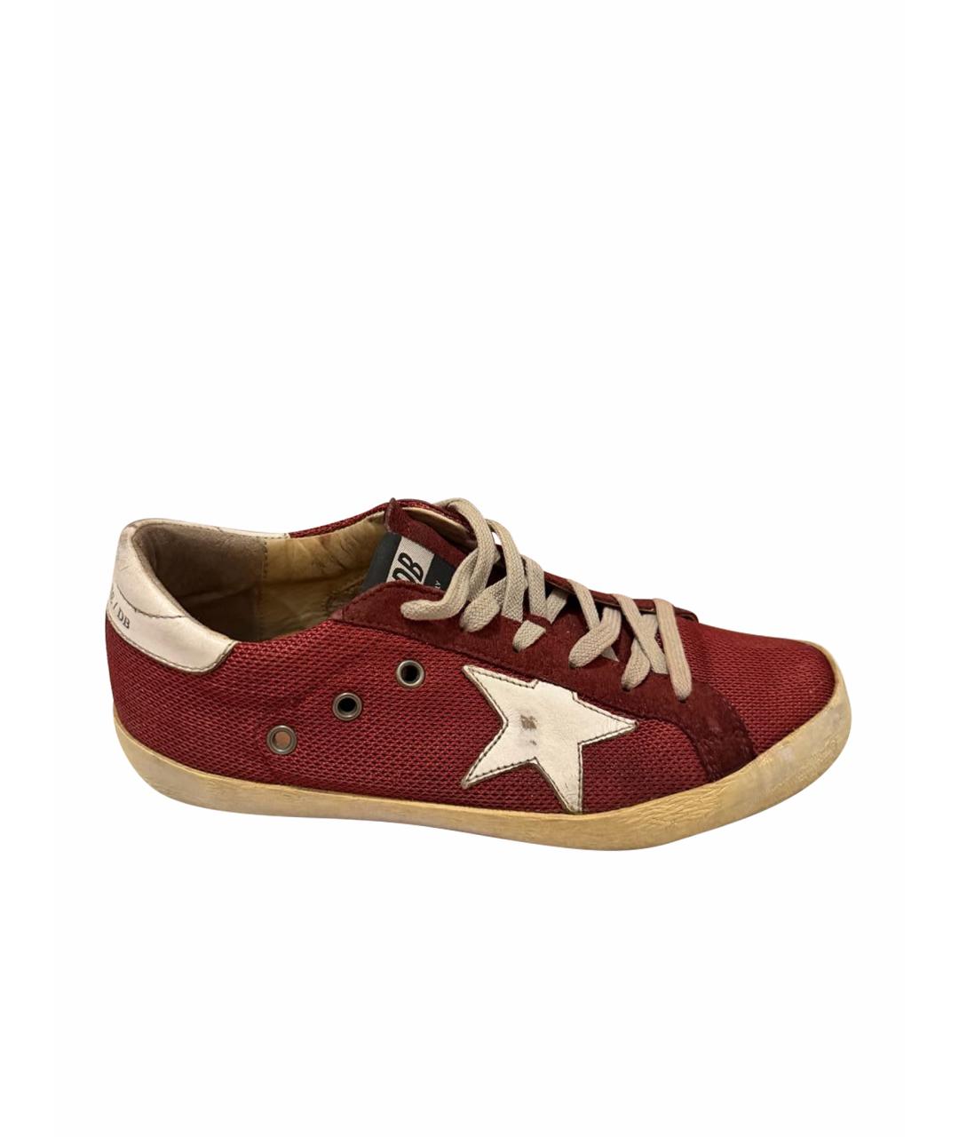 GOLDEN GOOSE DELUXE BRAND Красные текстильные кеды, фото 1