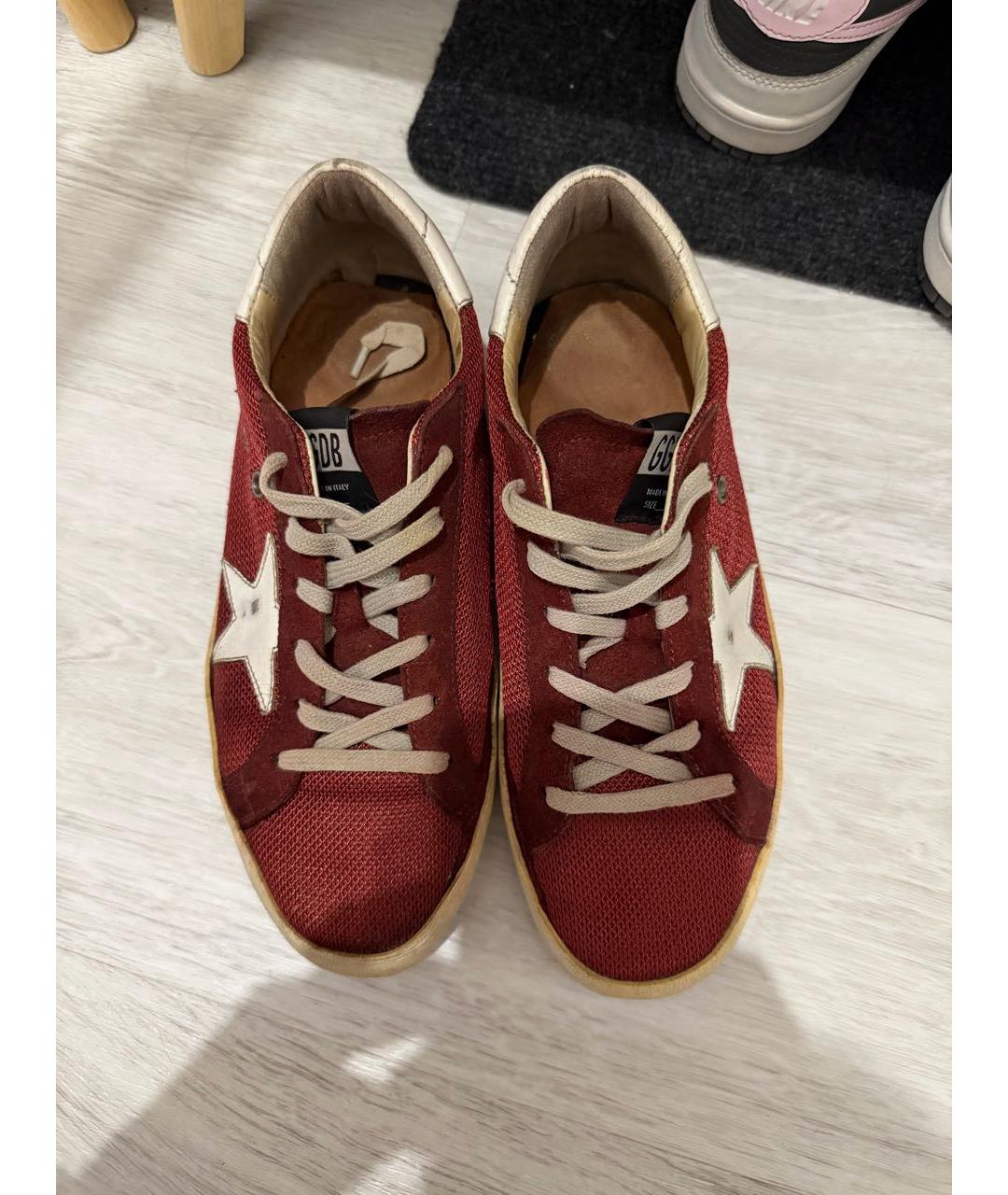 GOLDEN GOOSE DELUXE BRAND Красные текстильные кеды, фото 2