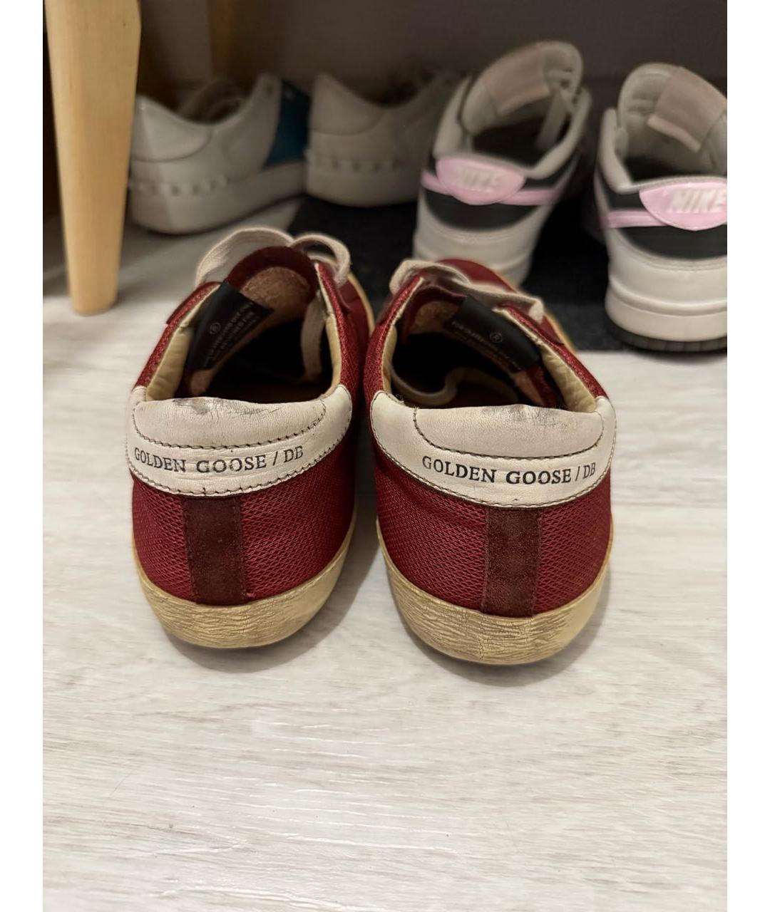 GOLDEN GOOSE DELUXE BRAND Красные текстильные кеды, фото 4