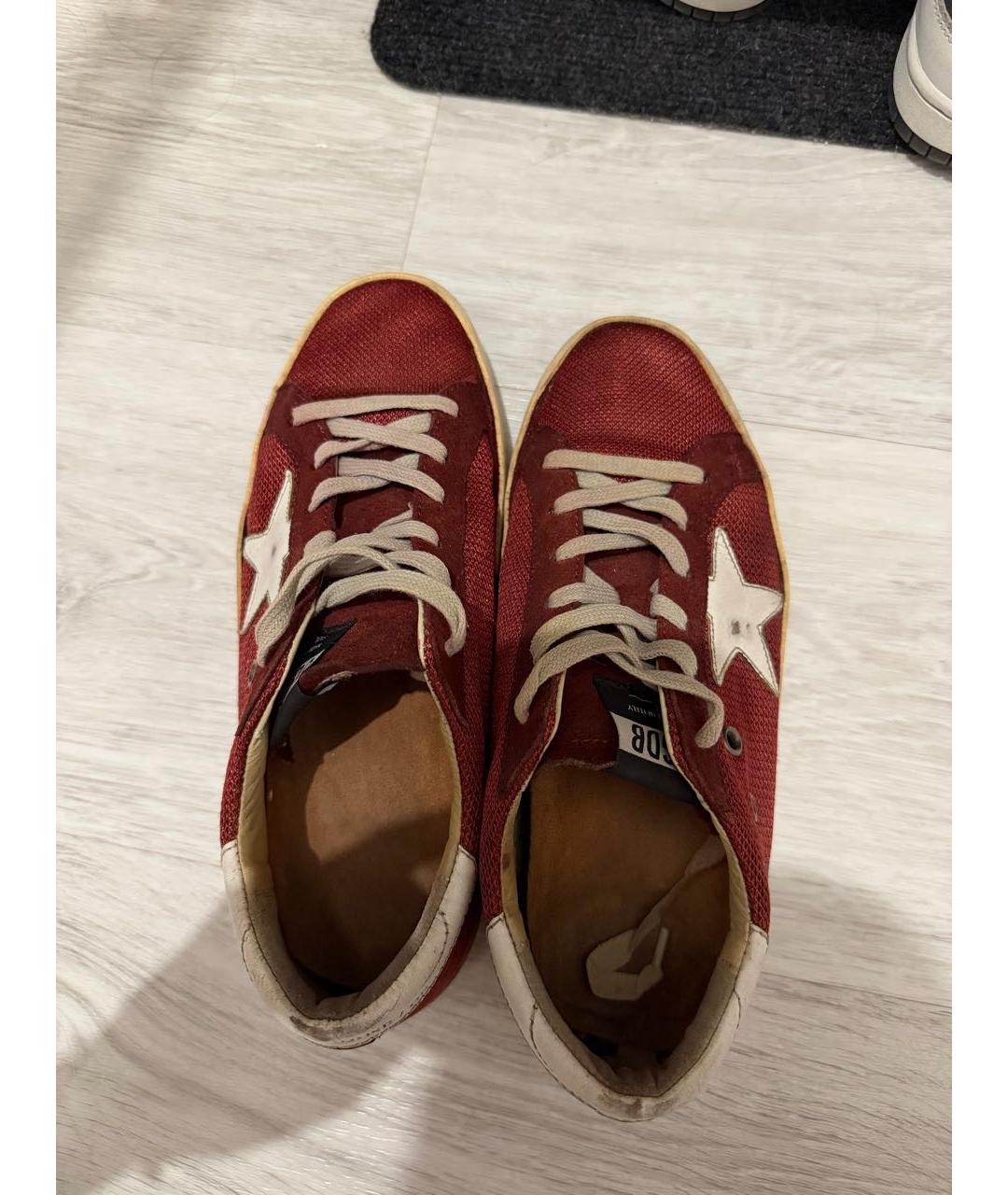 GOLDEN GOOSE DELUXE BRAND Красные текстильные кеды, фото 3