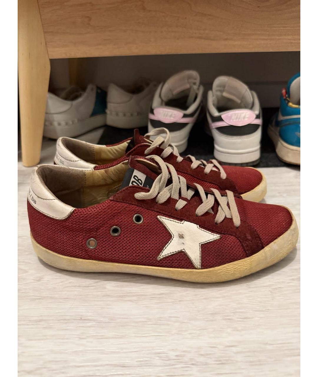 GOLDEN GOOSE DELUXE BRAND Красные текстильные кеды, фото 5