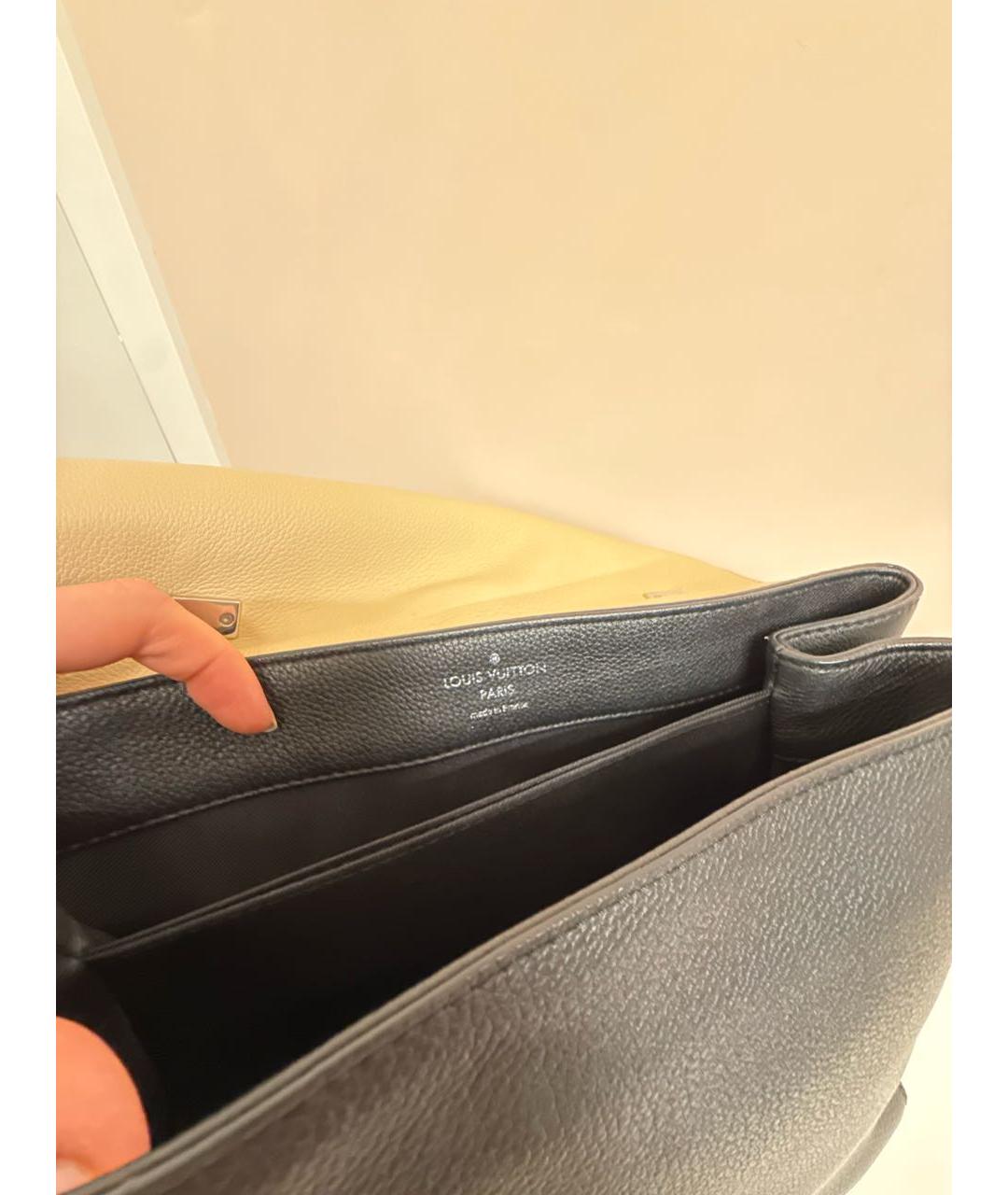 LOUIS VUITTON Бежевая кожаная сумка с короткими ручками, фото 6