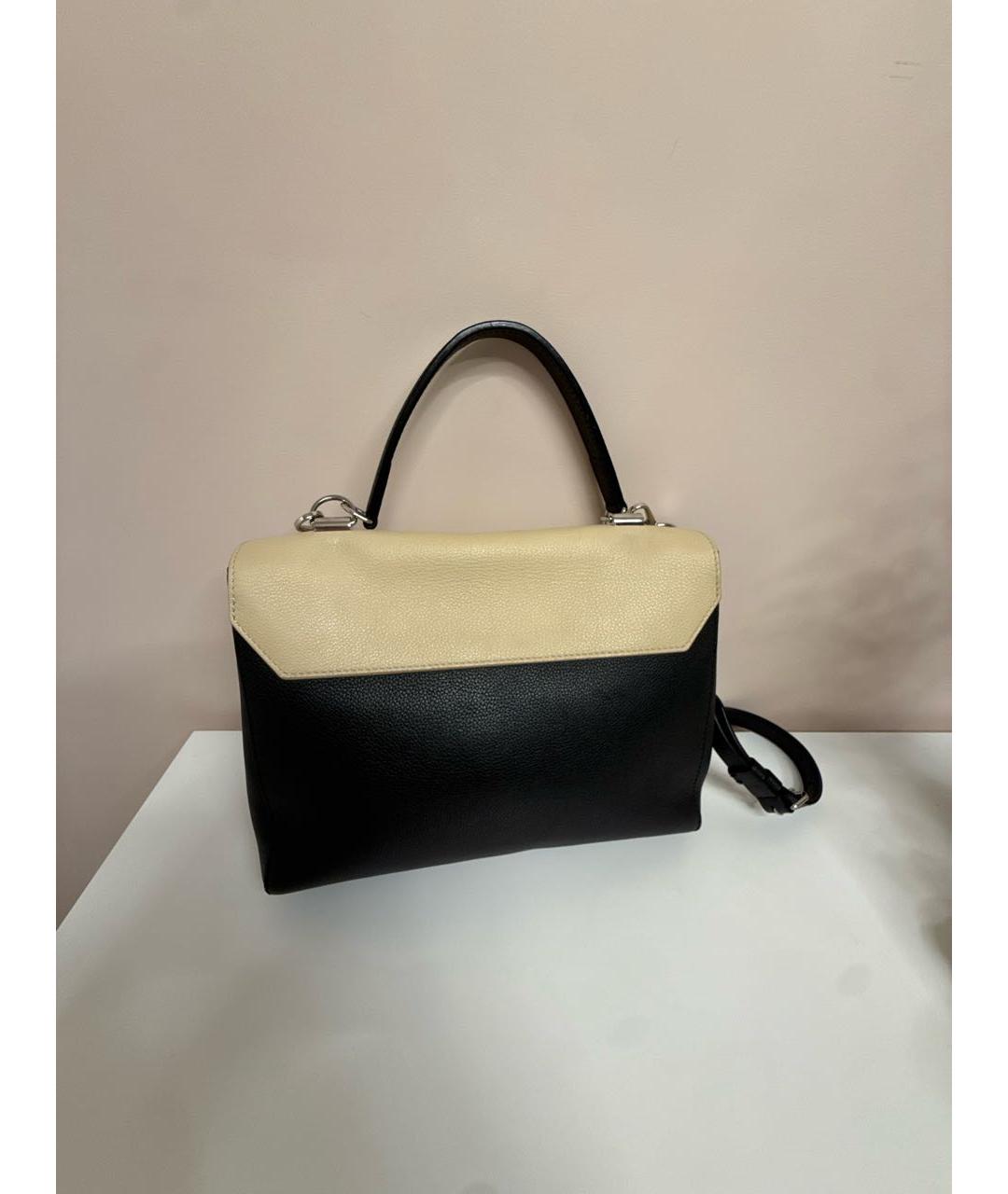 LOUIS VUITTON Бежевая кожаная сумка с короткими ручками, фото 3