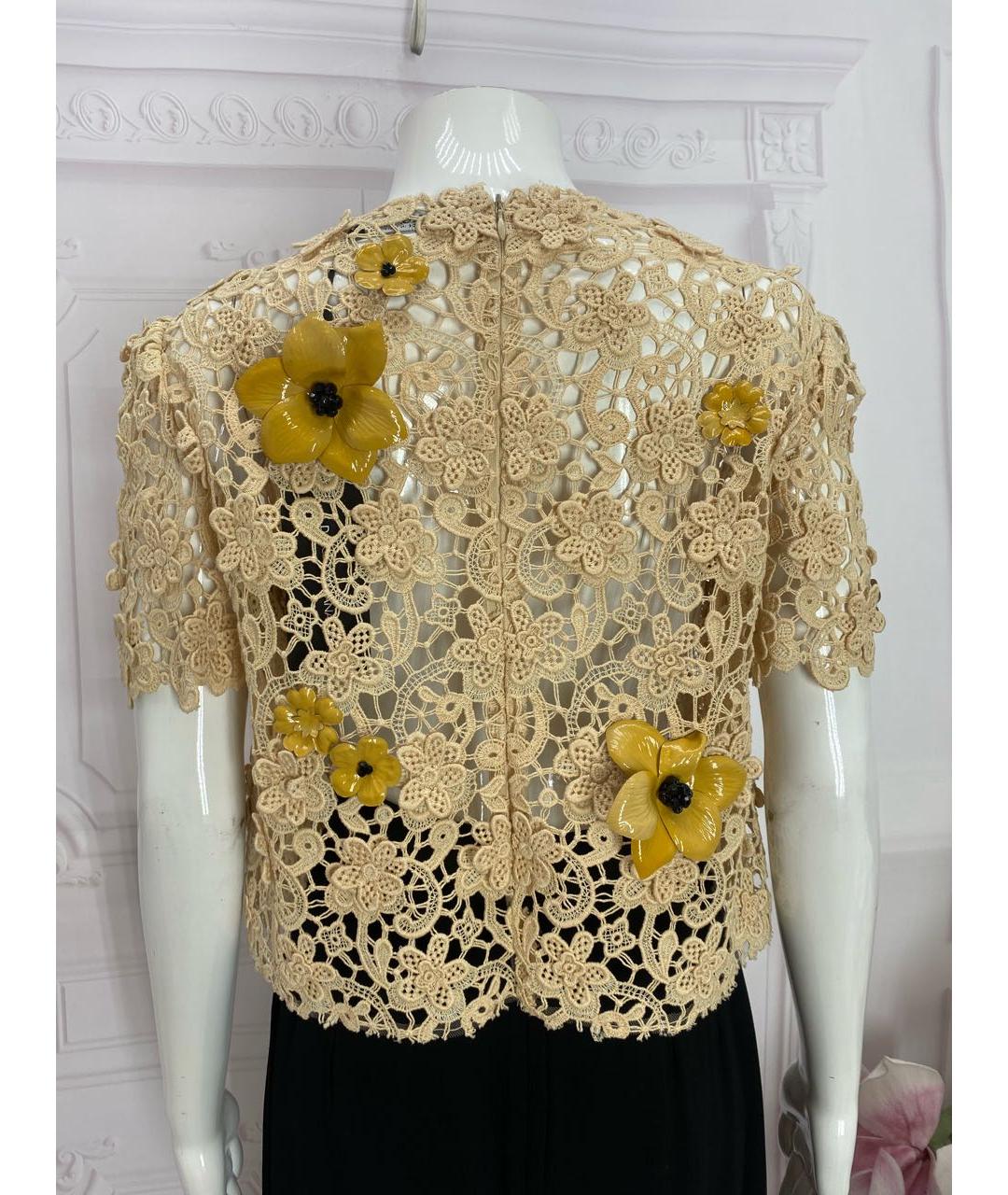 DOLCE&GABBANA Бежевая хлопковая блузы, фото 6