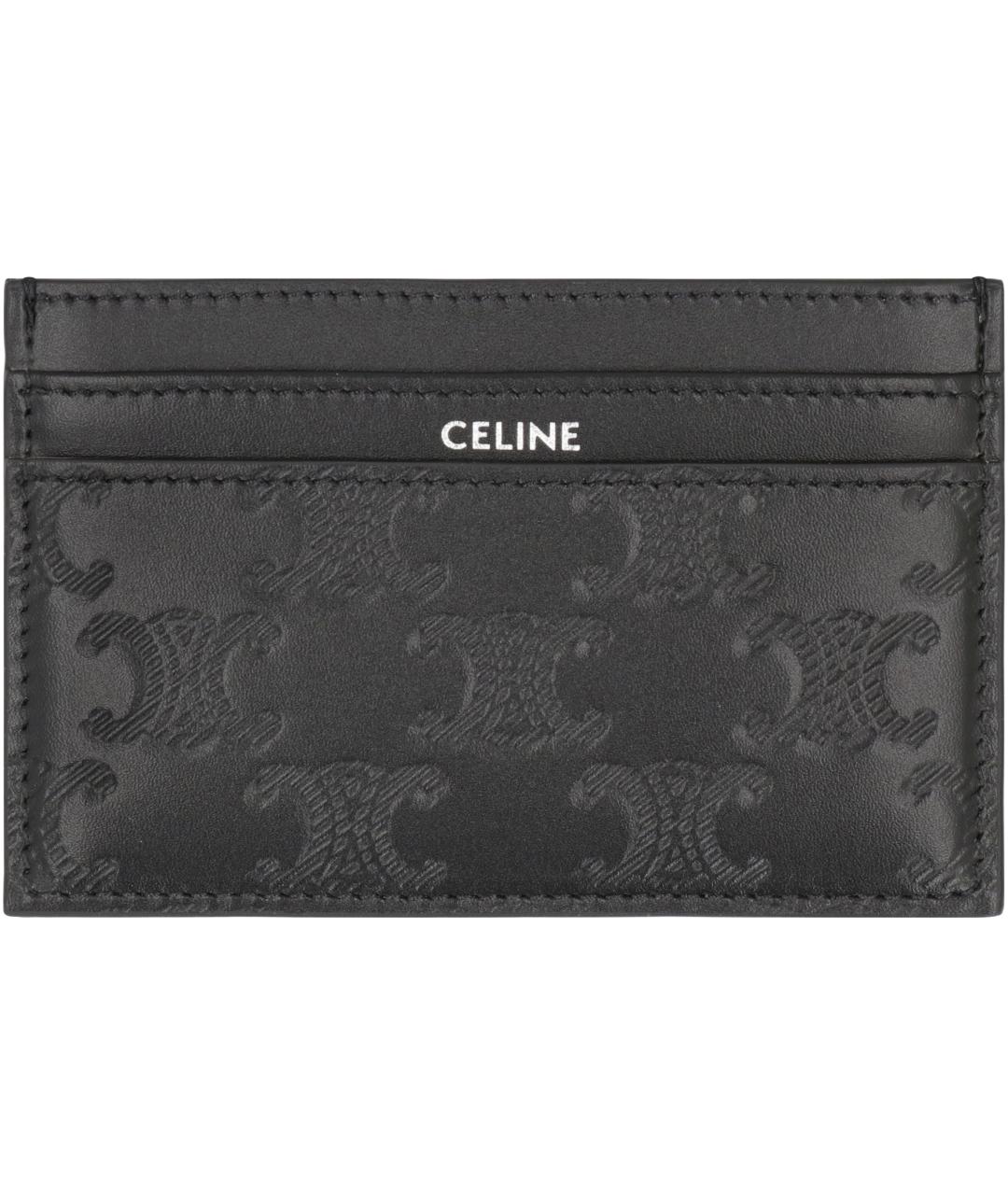 CELINE Черный кожаный кардхолдер, фото 2