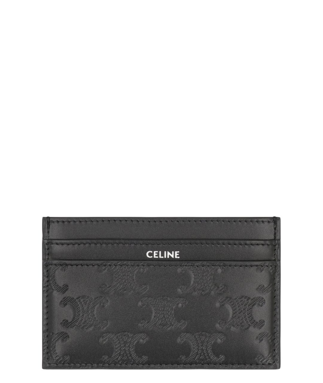 CELINE Черный кожаный кардхолдер, фото 1