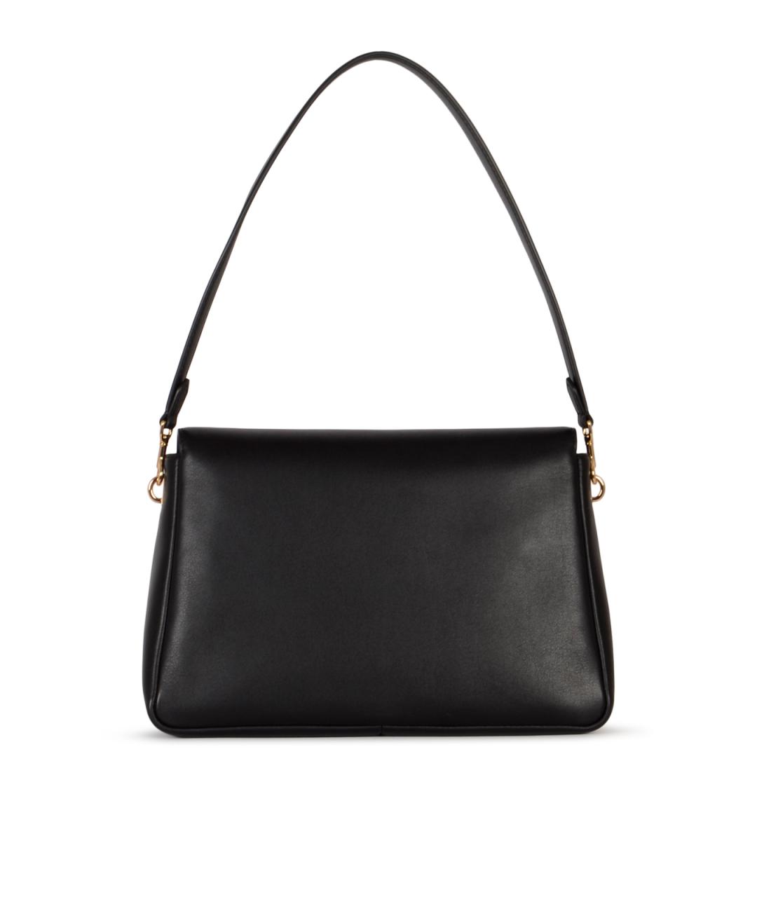 TORY BURCH Черная кожаная сумка с короткими ручками, фото 3