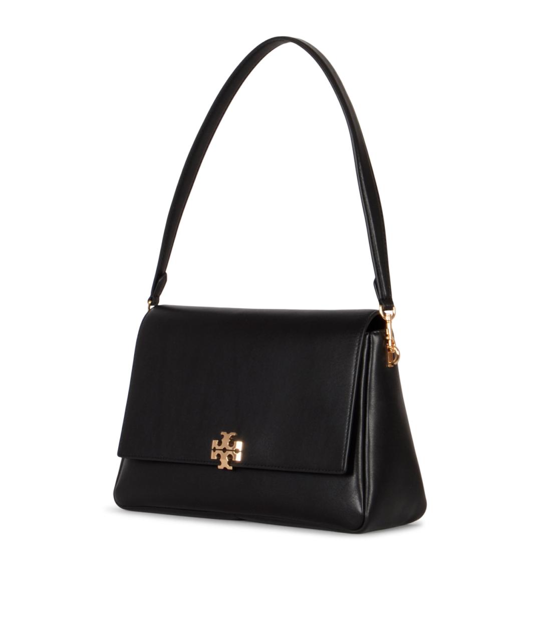 TORY BURCH Черная кожаная сумка с короткими ручками, фото 2