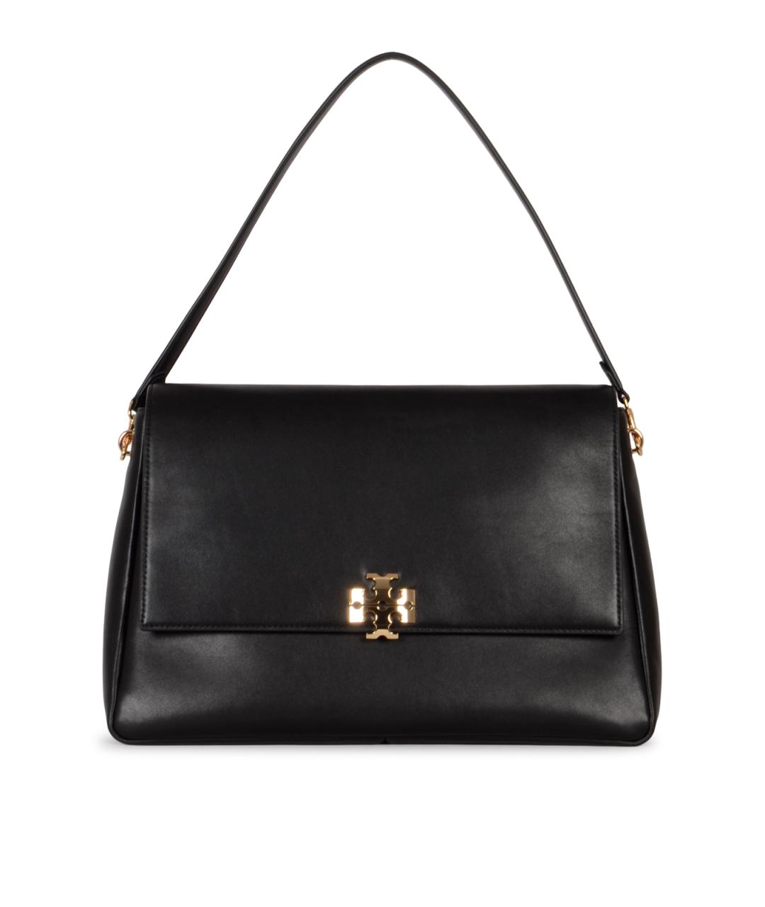 TORY BURCH Черная кожаная сумка тоут, фото 1