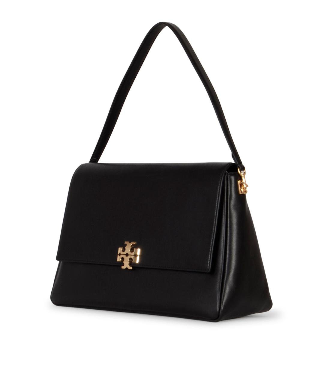 TORY BURCH Черная кожаная сумка тоут, фото 2