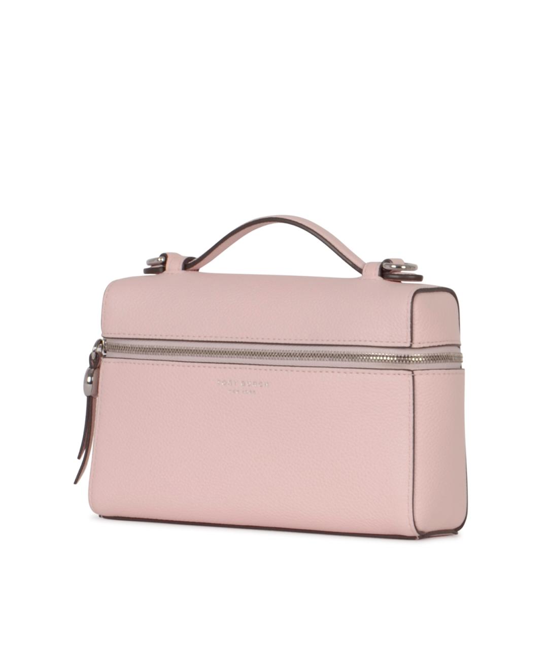 TORY BURCH Розовая синтетическая сумка с короткими ручками, фото 2