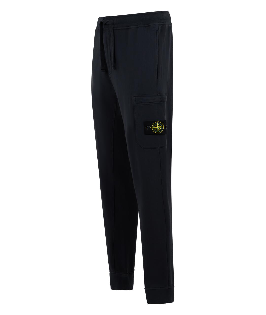 STONE ISLAND Синие хлопковые повседневные брюки, фото 3