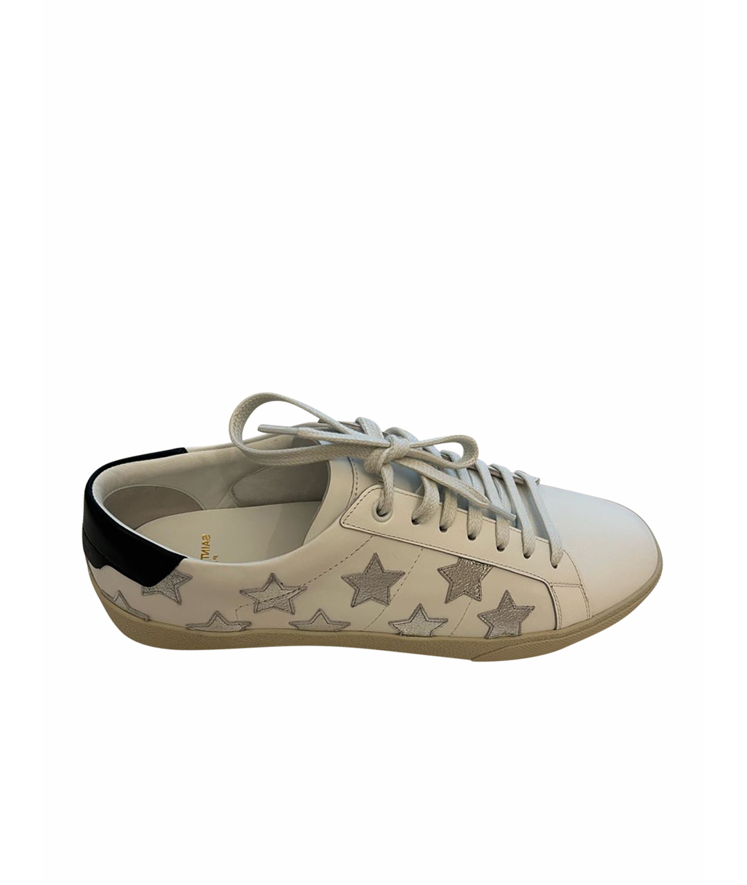 SAINT LAURENT Белые кожаные кроссовки, фото 1