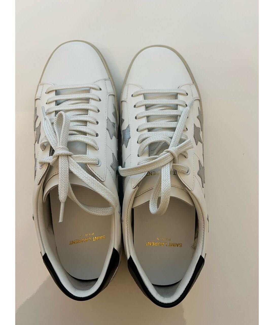 SAINT LAURENT Белые кожаные кроссовки, фото 3