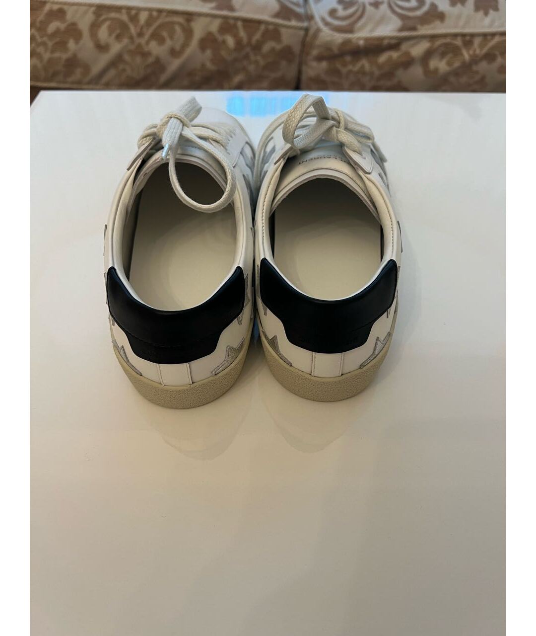 SAINT LAURENT Белые кожаные кроссовки, фото 2