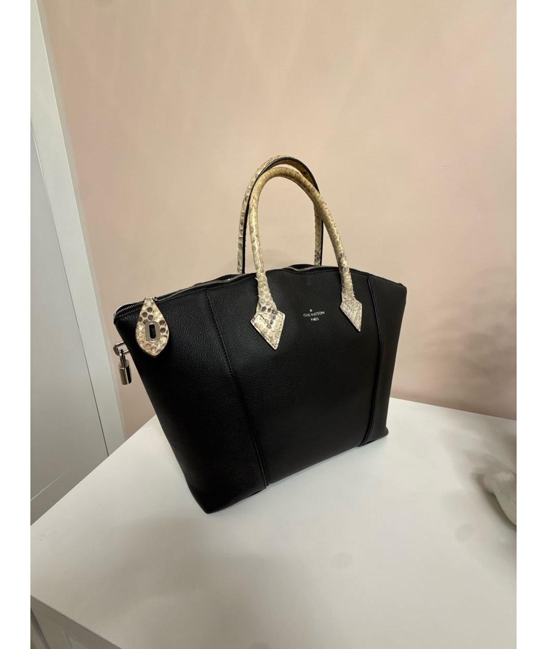 LOUIS VUITTON Черная сумка с короткими ручками из экзотической кожи, фото 2
