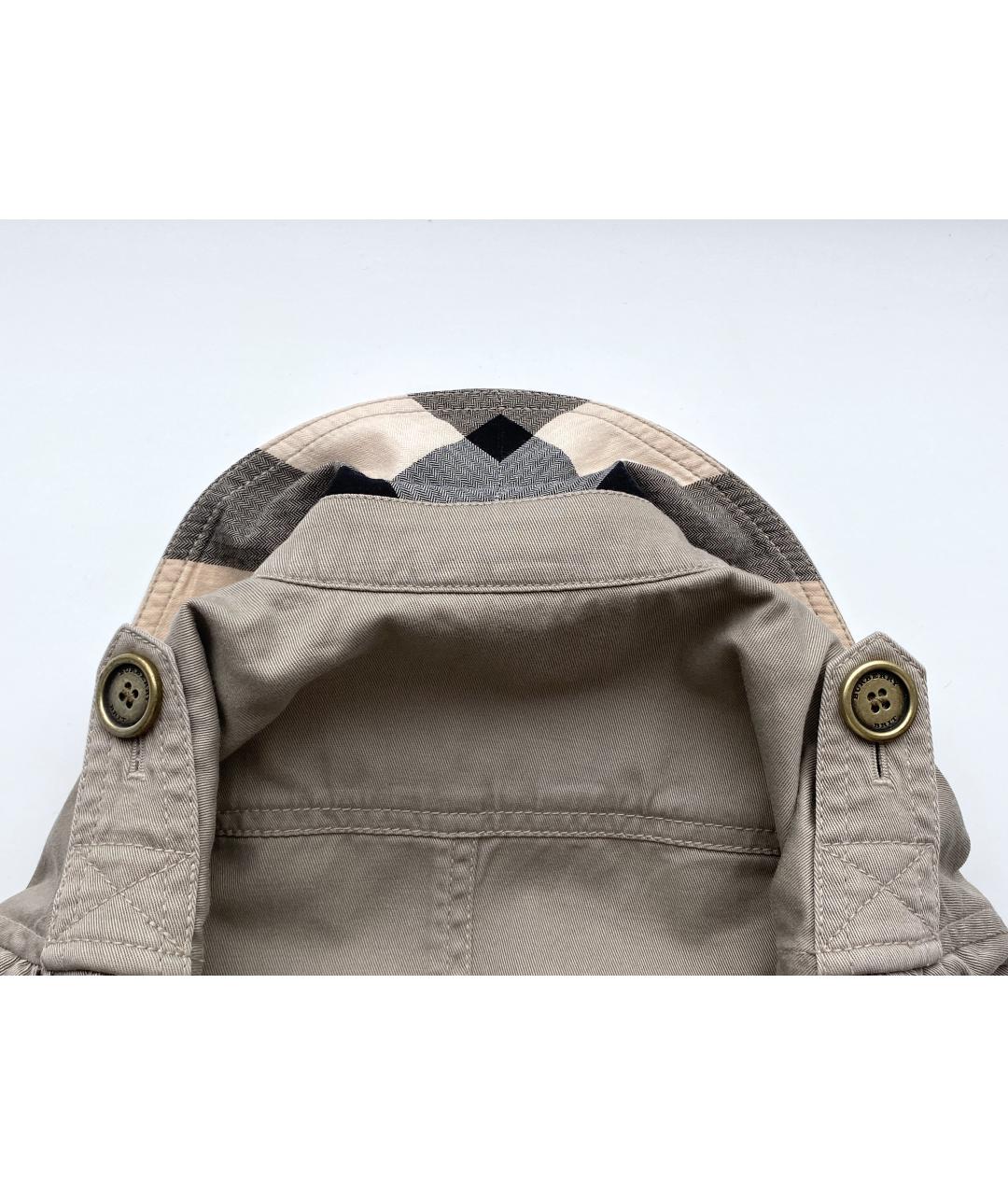 BURBERRY Хаки хлопко-эластановое повседневное платье, фото 4