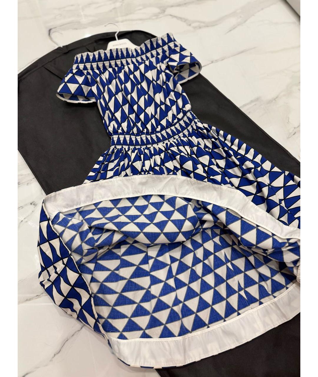 PRADA Синее хлопковое повседневное платье, фото 4