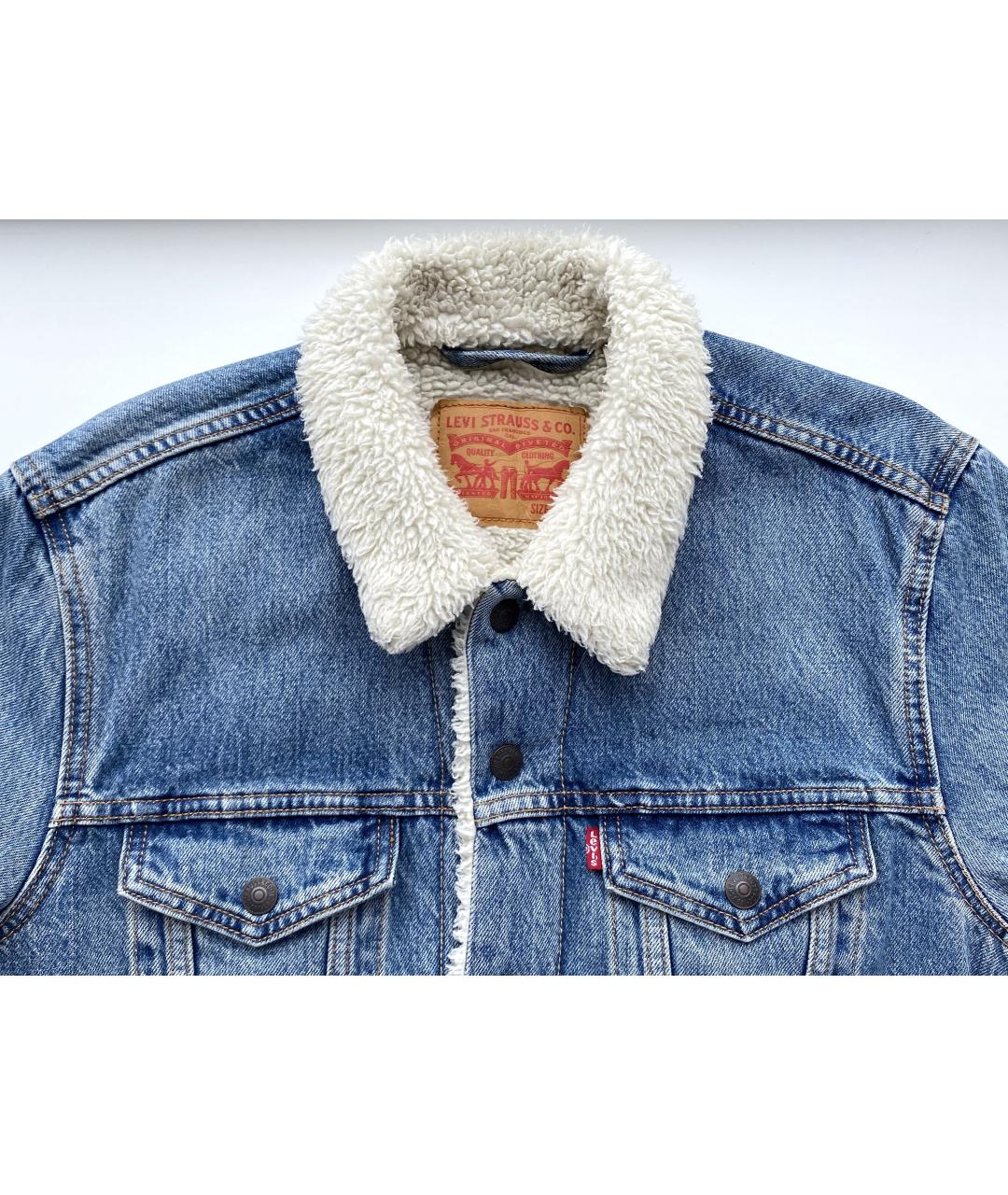 LEVI'S Голубая деним куртка, фото 3
