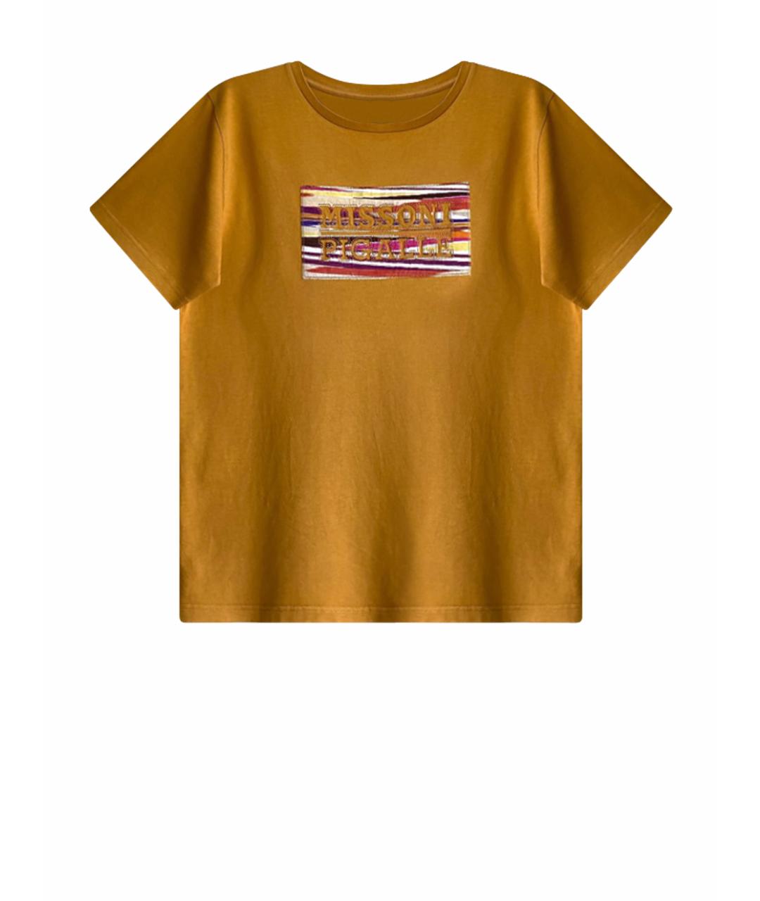 MISSONI Горчичная хлопковая футболка, фото 1
