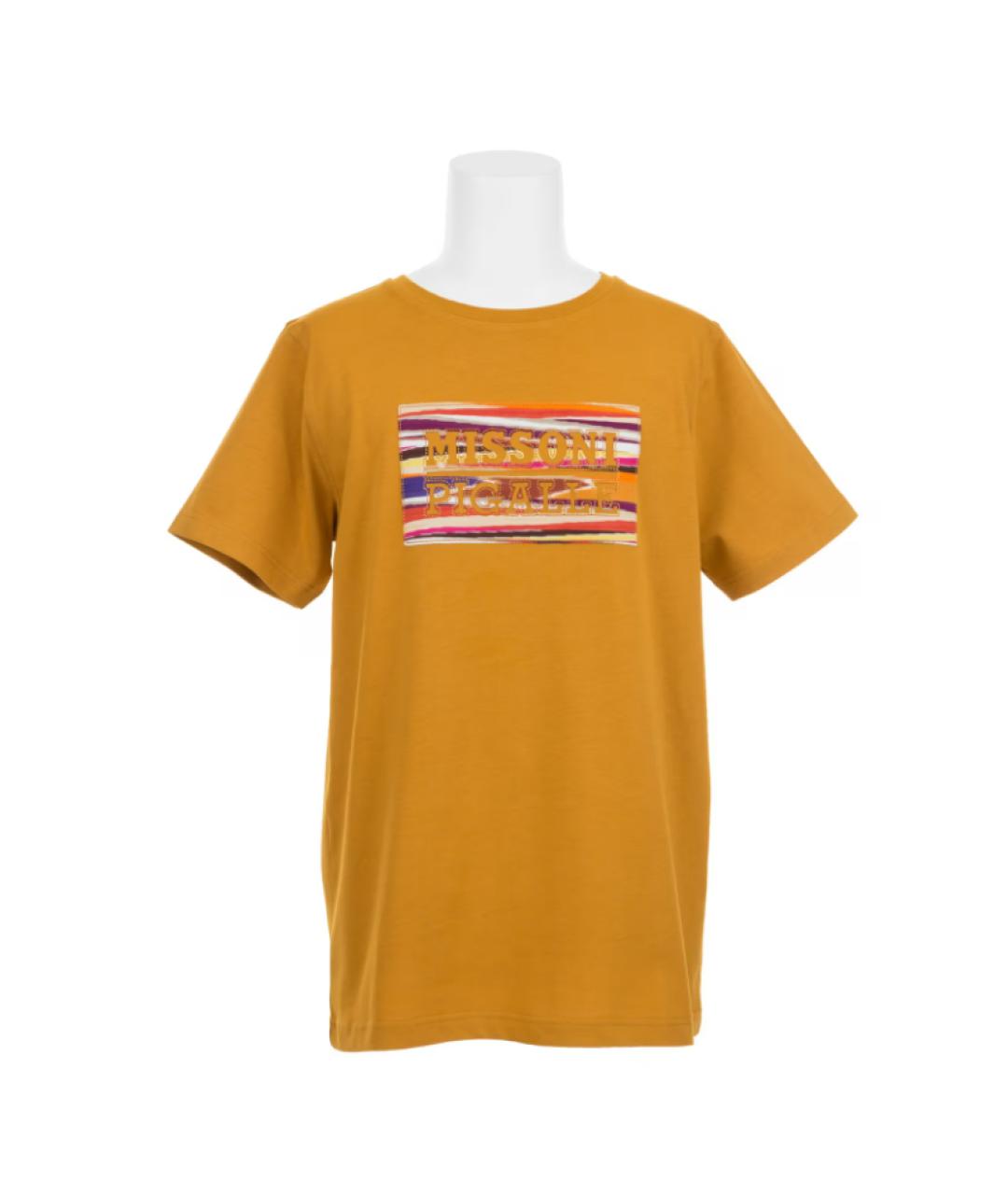 MISSONI Горчичная хлопковая футболка, фото 8
