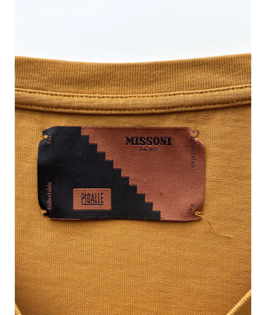 MISSONI Горчичная хлопковая футболка, фото 5