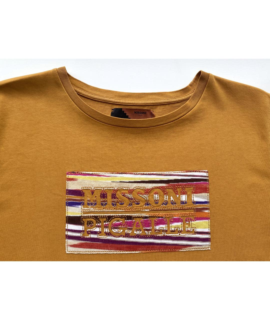 MISSONI Горчичная хлопковая футболка, фото 2