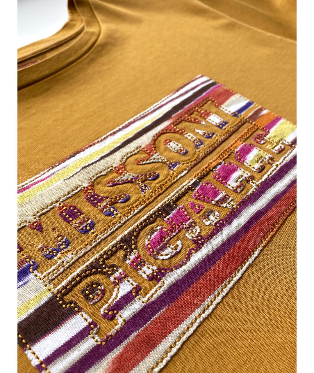 MISSONI Горчичная хлопковая футболка, фото 3
