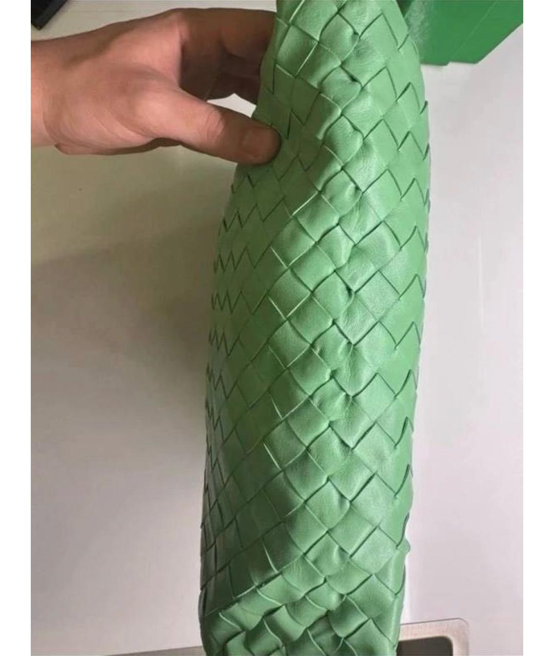 BOTTEGA VENETA Салатовая кожаная сумка с короткими ручками, фото 6