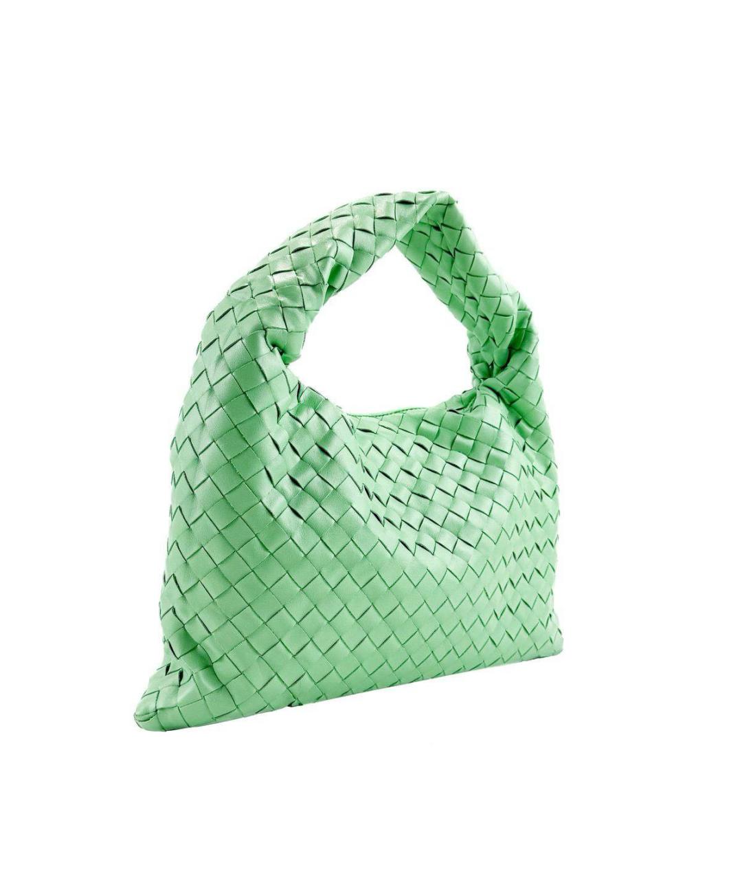 BOTTEGA VENETA Салатовая кожаная сумка с короткими ручками, фото 8