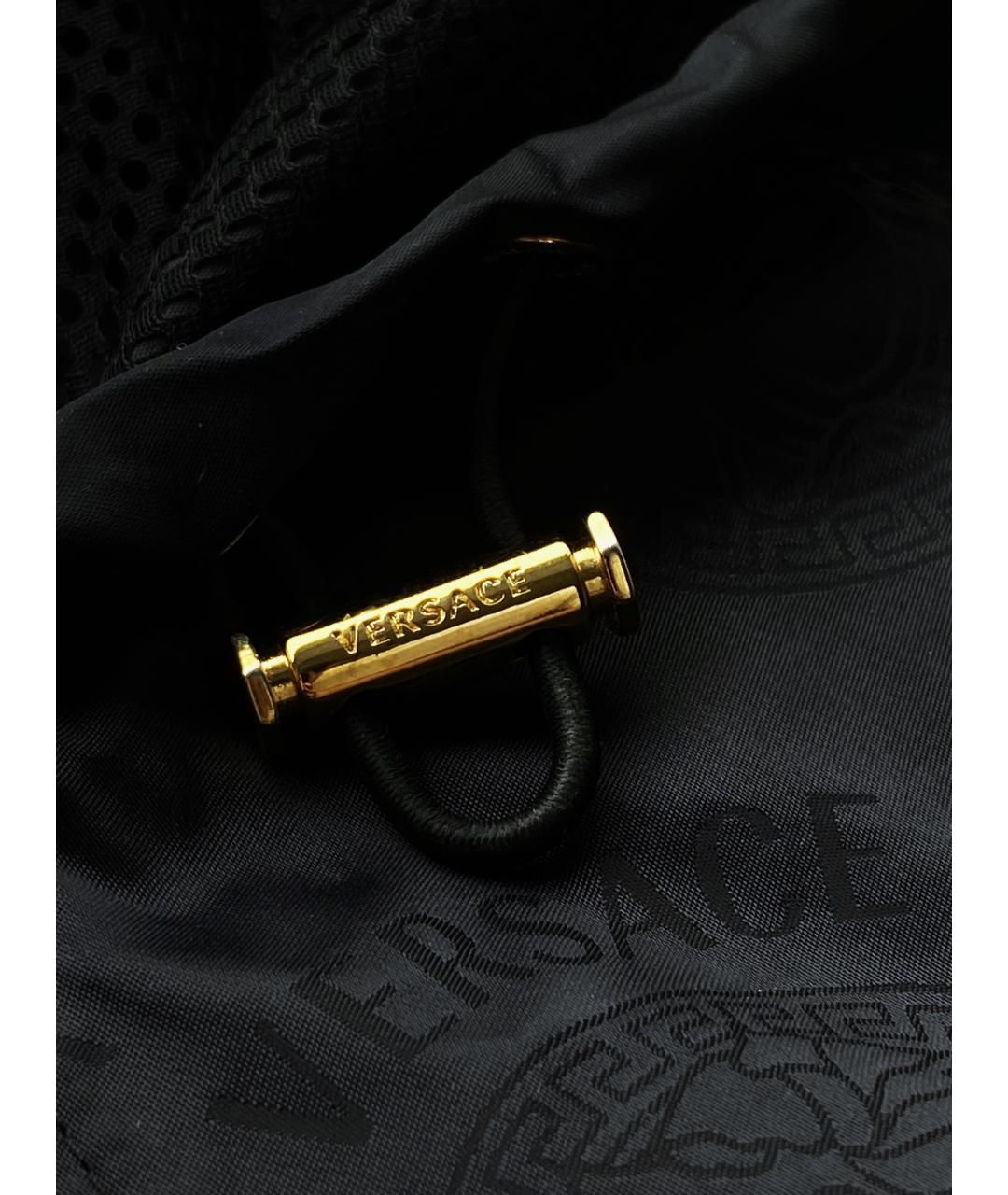 VERSACE Черная полиамидовая куртка, фото 7