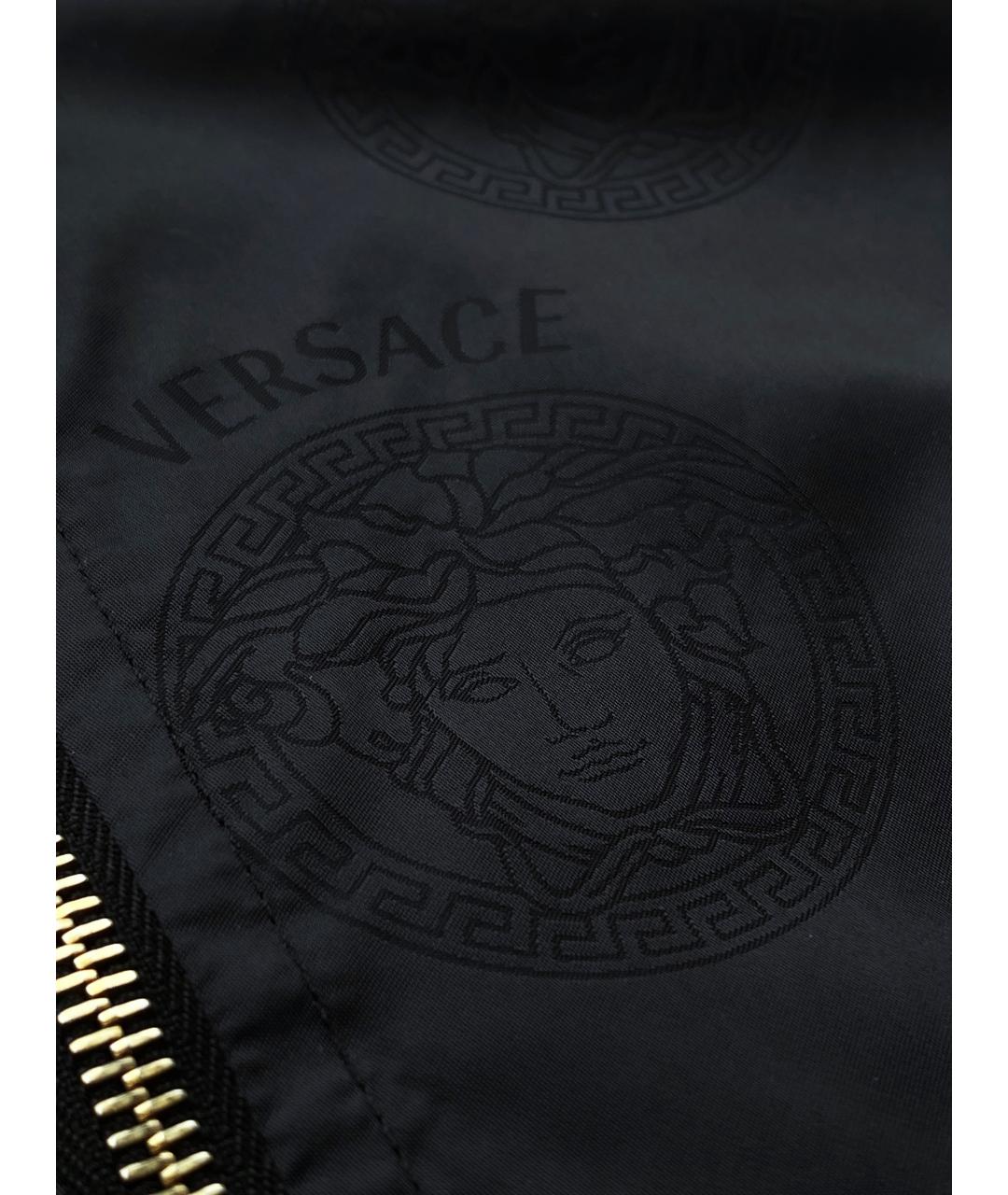 VERSACE Черная полиамидовая куртка, фото 6