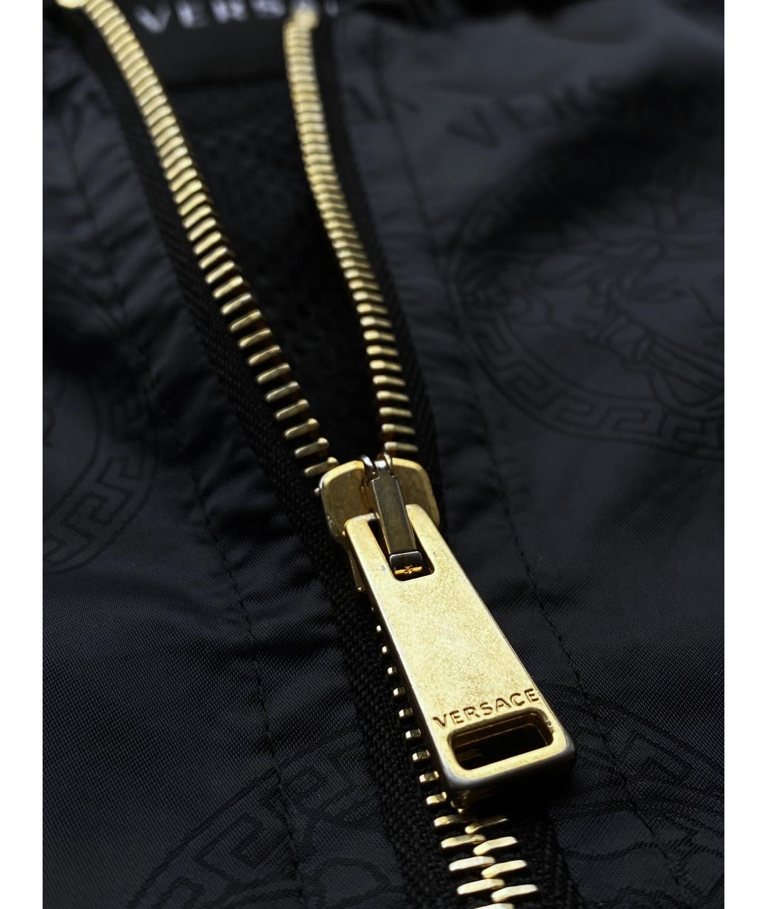 VERSACE Черная полиамидовая куртка, фото 8