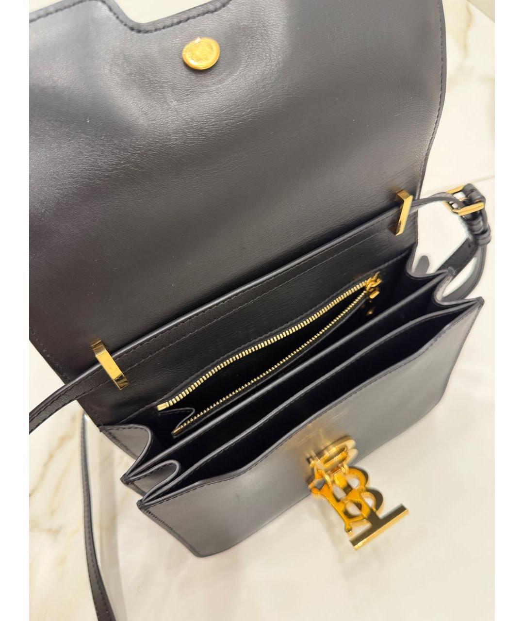 BURBERRY Черная кожаная сумка через плечо, фото 4