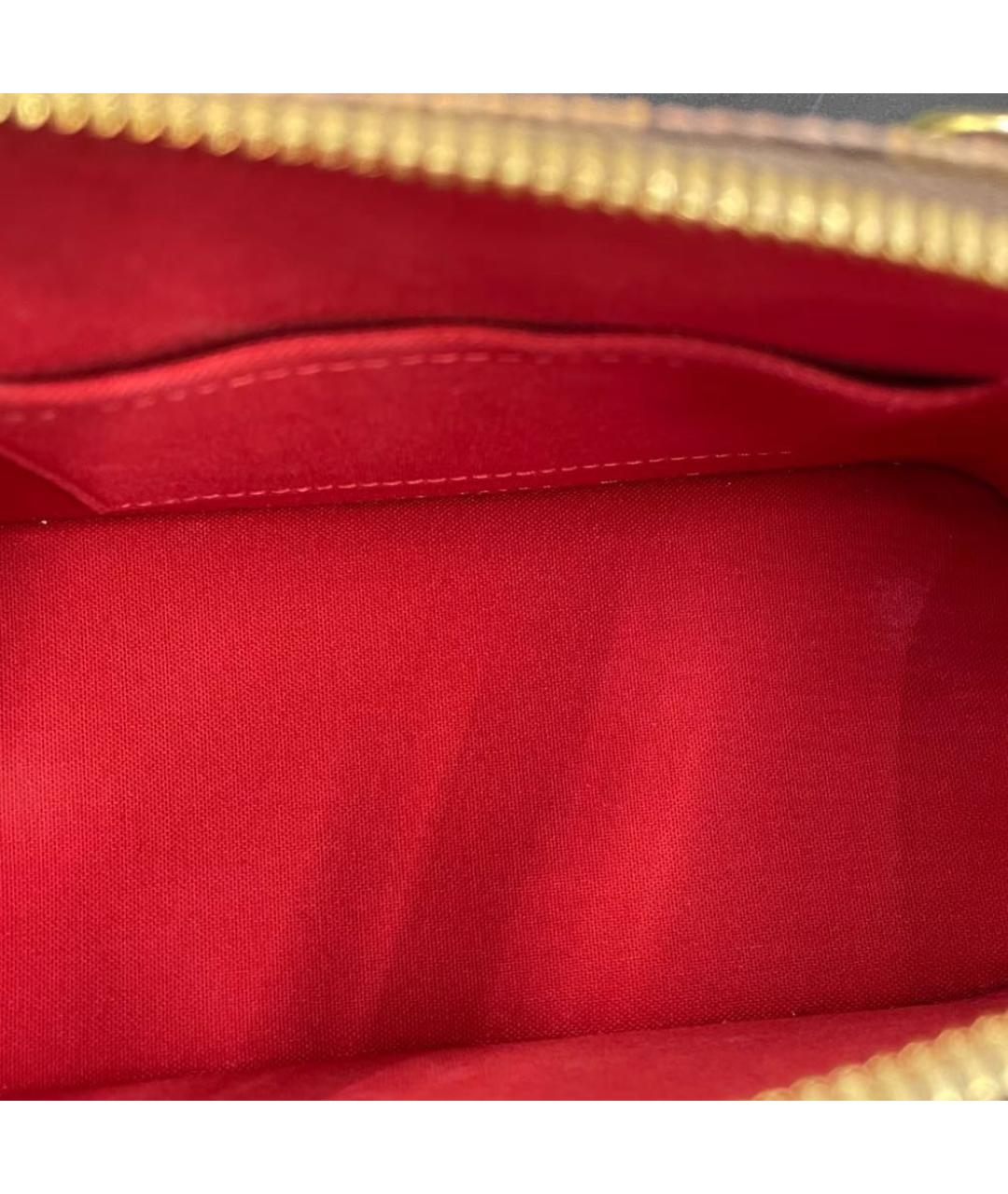 LOUIS VUITTON Коричневая кожаная сумка с короткими ручками, фото 8