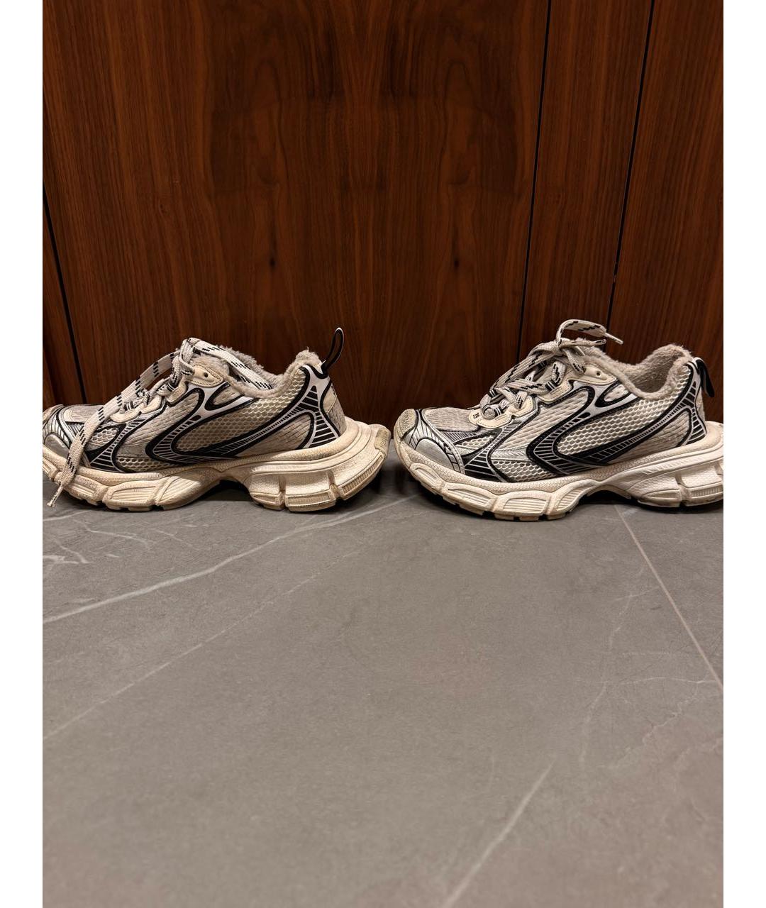 BALENCIAGA Антрацитовые текстильные кроссовки, фото 3