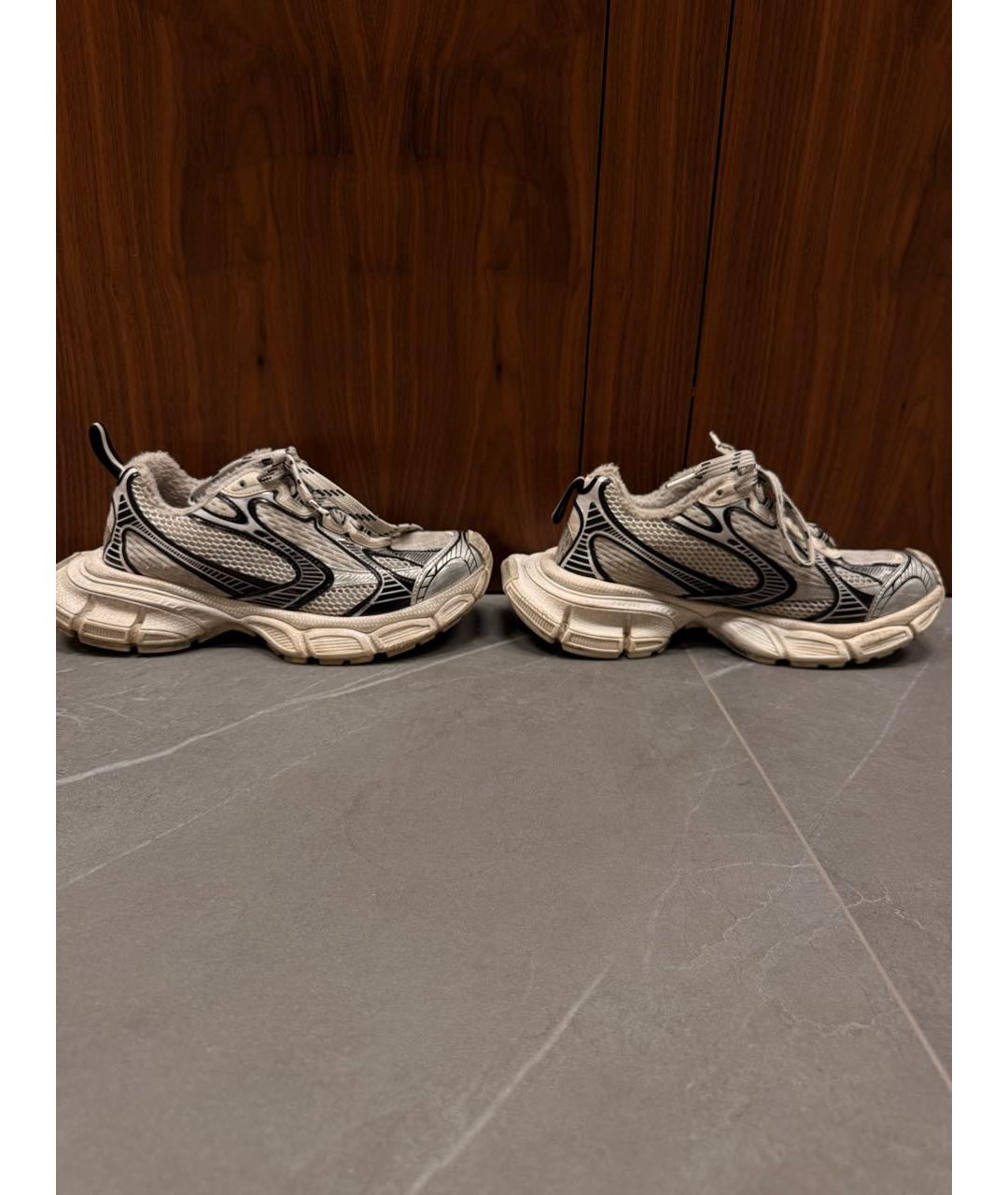 BALENCIAGA Антрацитовые текстильные кроссовки, фото 4