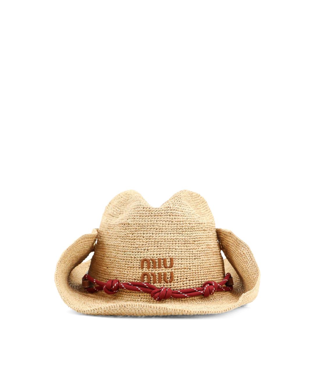 MIU MIU Бежевая шляпа, фото 1