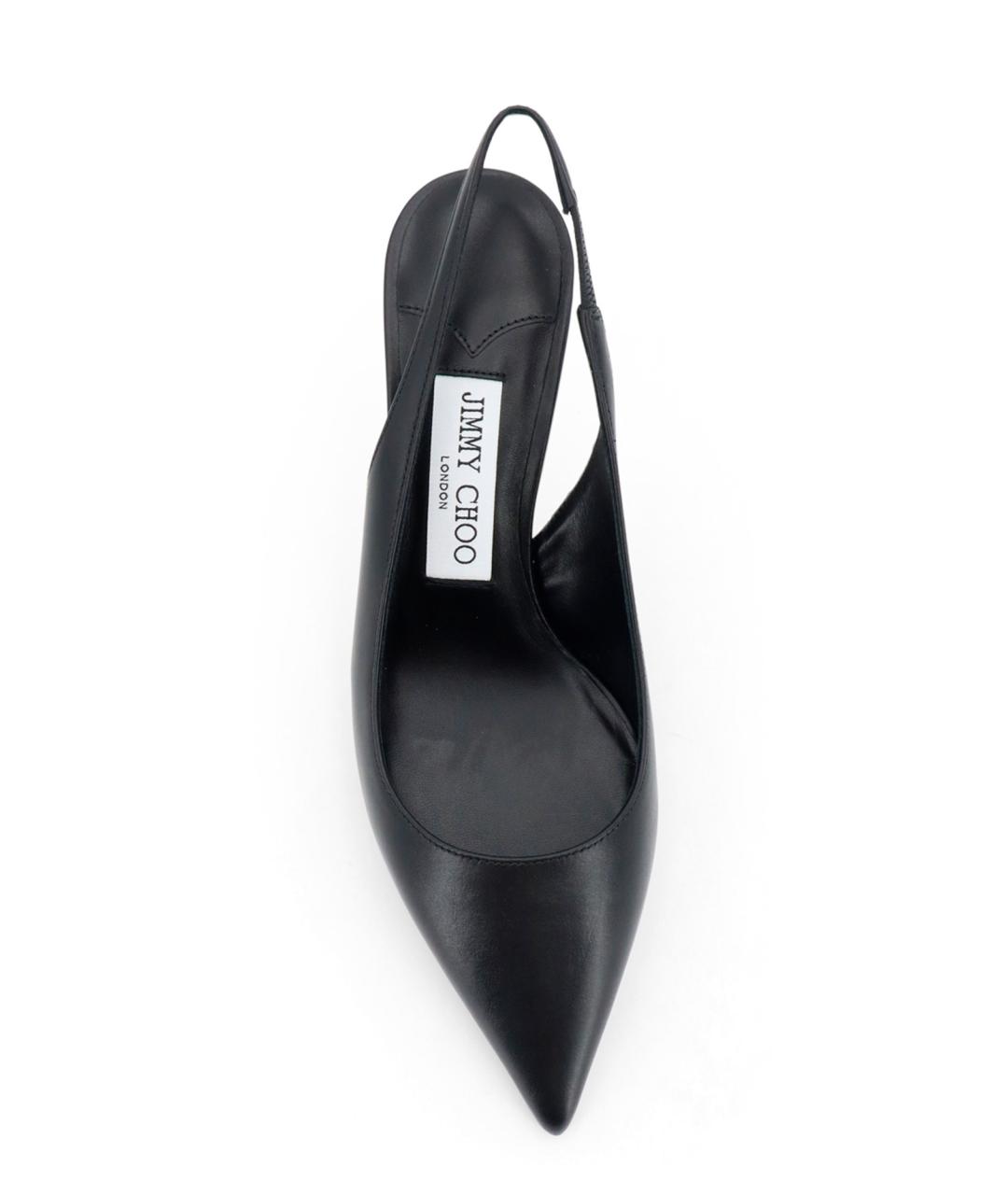 JIMMY CHOO Черные кожаные туфли, фото 5