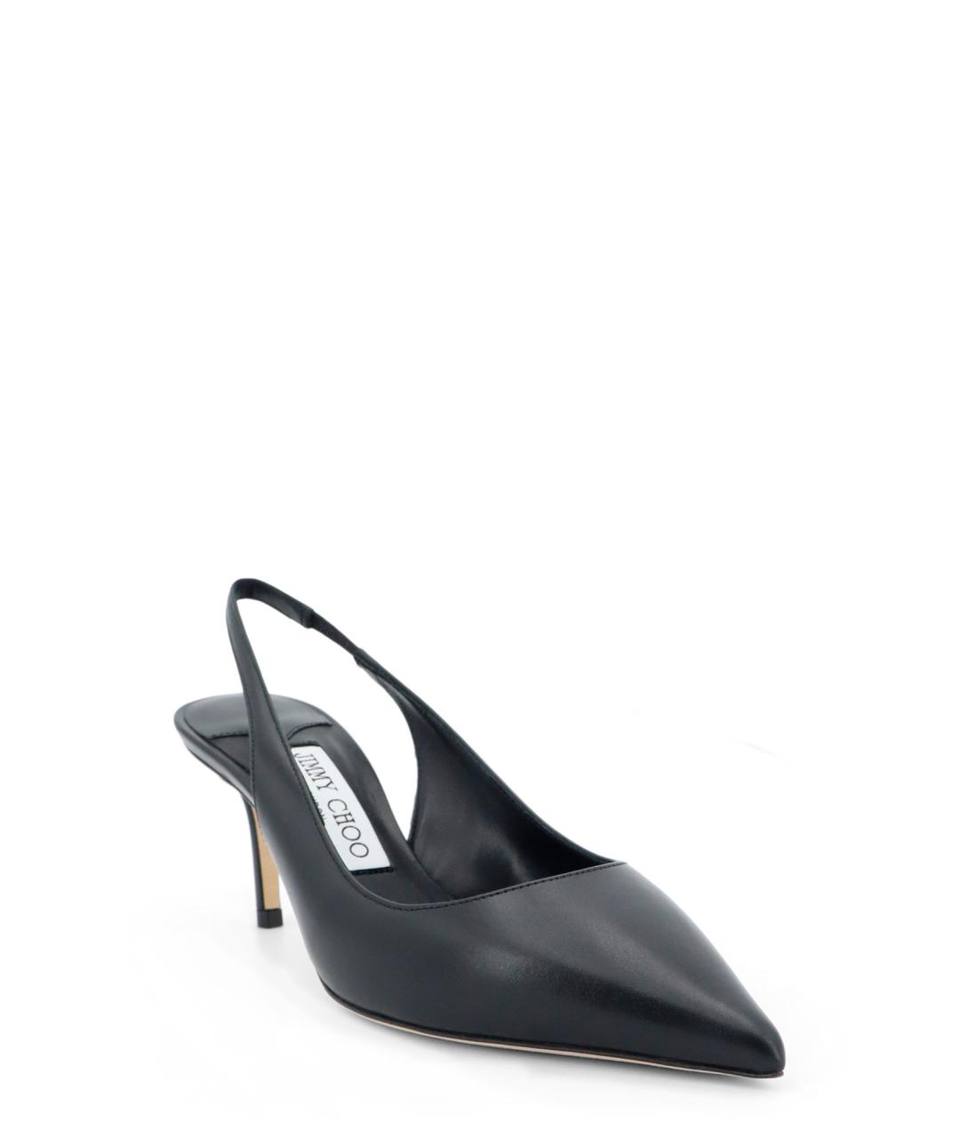 JIMMY CHOO Черные кожаные туфли, фото 2