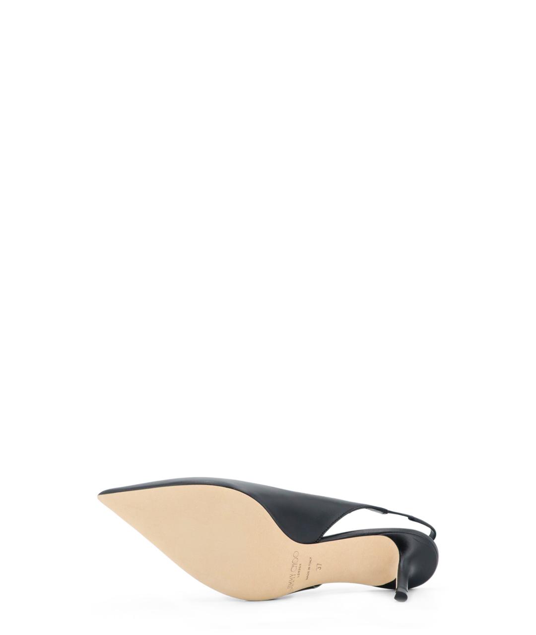 JIMMY CHOO Черные кожаные туфли, фото 4