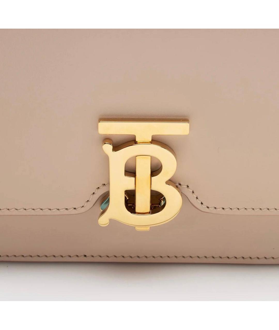 BURBERRY Бежевая кожаная сумка через плечо, фото 3