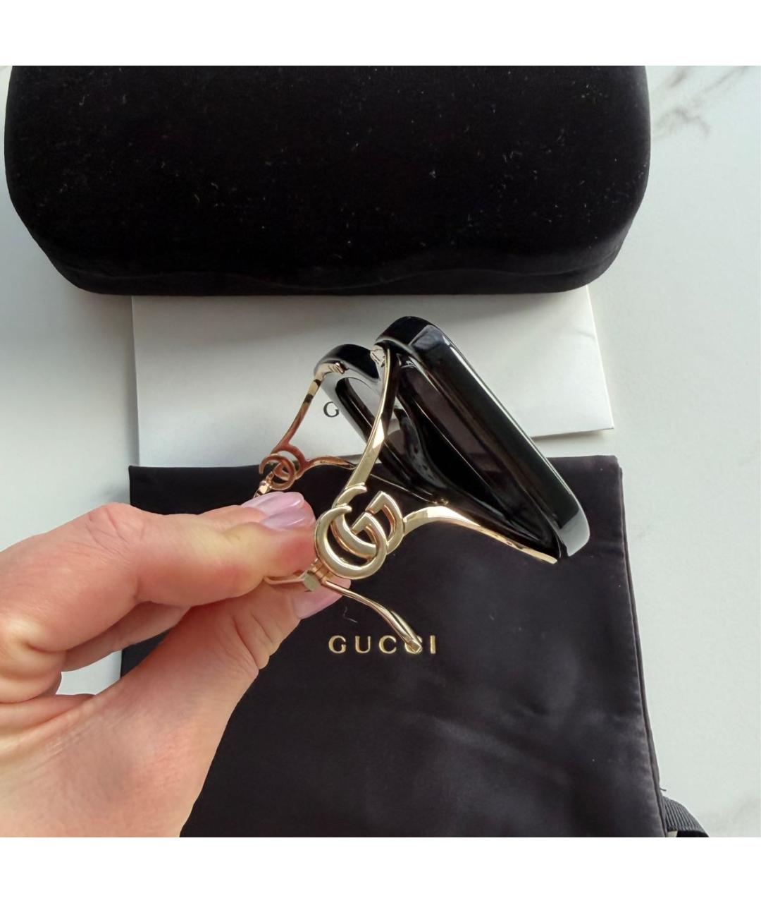 GUCCI Черные пластиковые солнцезащитные очки, фото 6